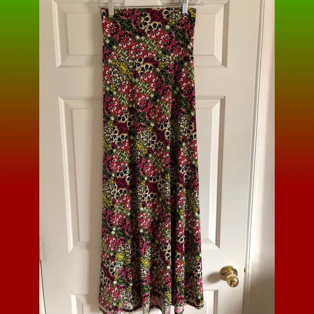 NWT LLR Xl Floral Green/Hot Pink Maxi